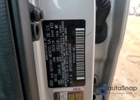 2020 Kia Rio Lx from USA, damaged, VIN 3KPA24AD0LE343605